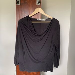 Michael Stars Cowl Neck Long Sleeve W/ Thumbholes